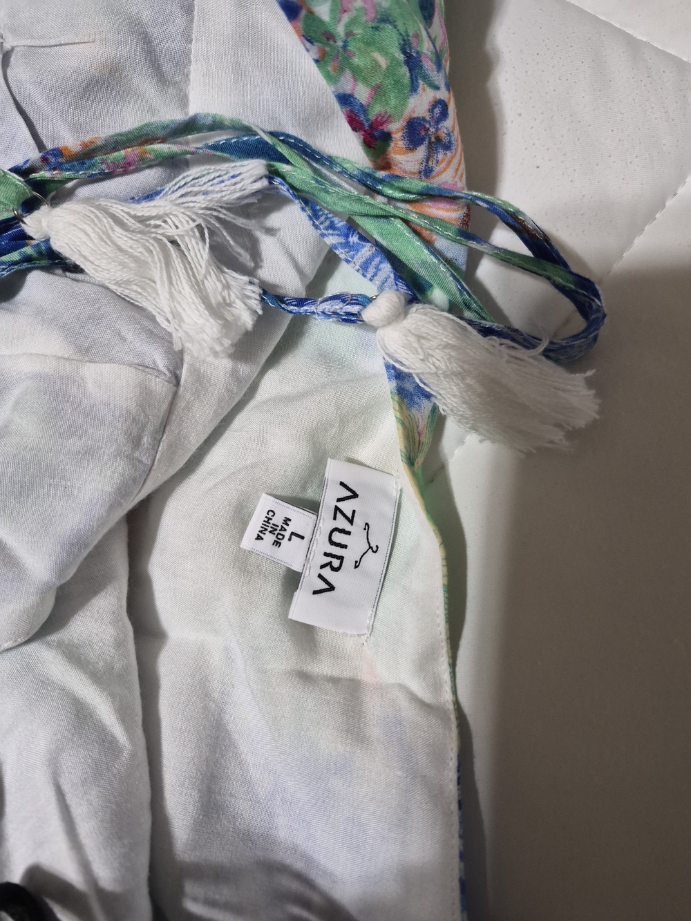 Halter Tiered Sundress Green & Blue - Picture 5 of 5